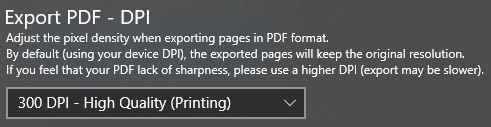 Export PDF - DPI